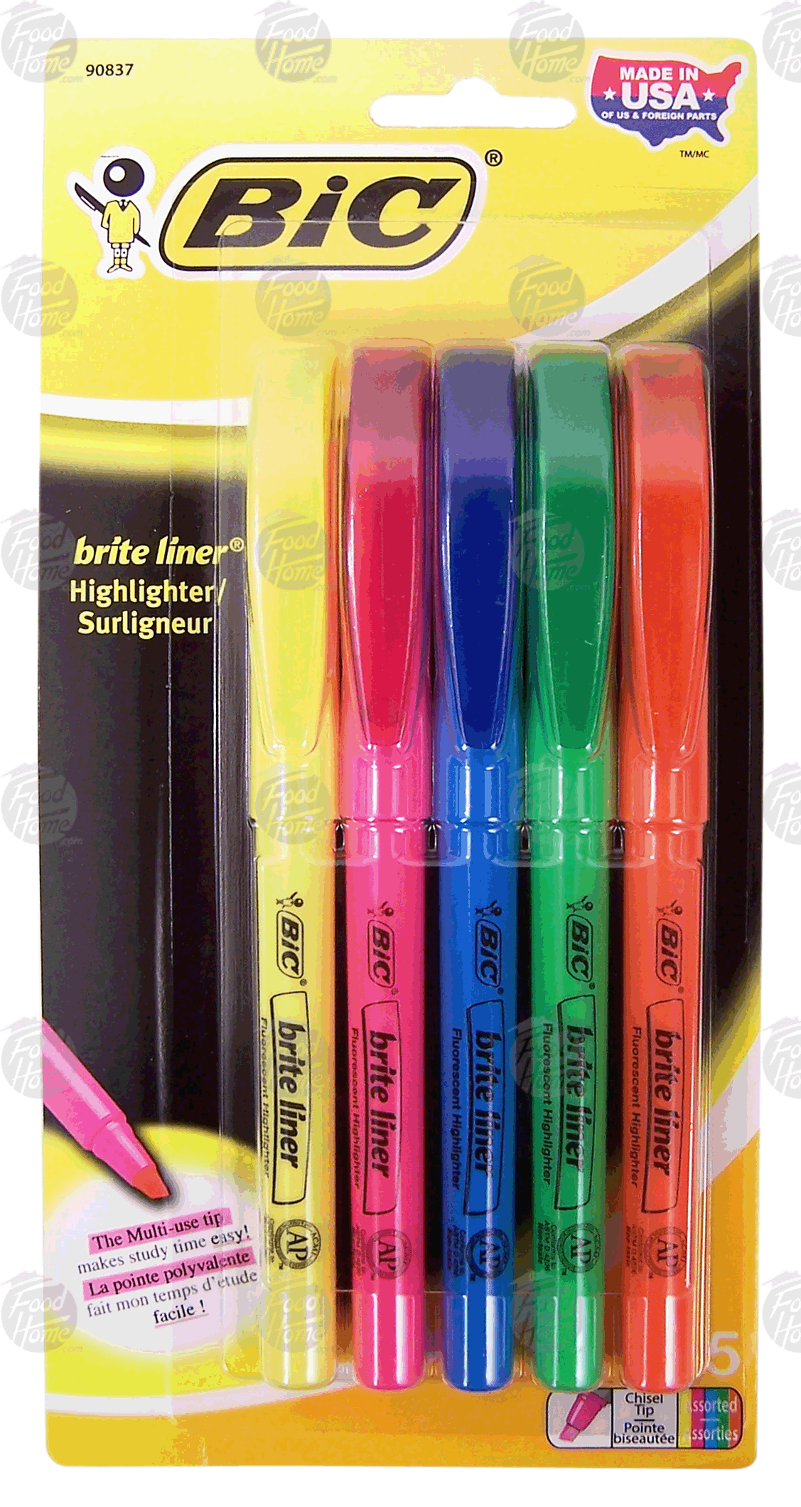 Bic&nbsp;Brite Liner&nbsp;5 color accent pens fluorescent highlighters Full-Size Picture